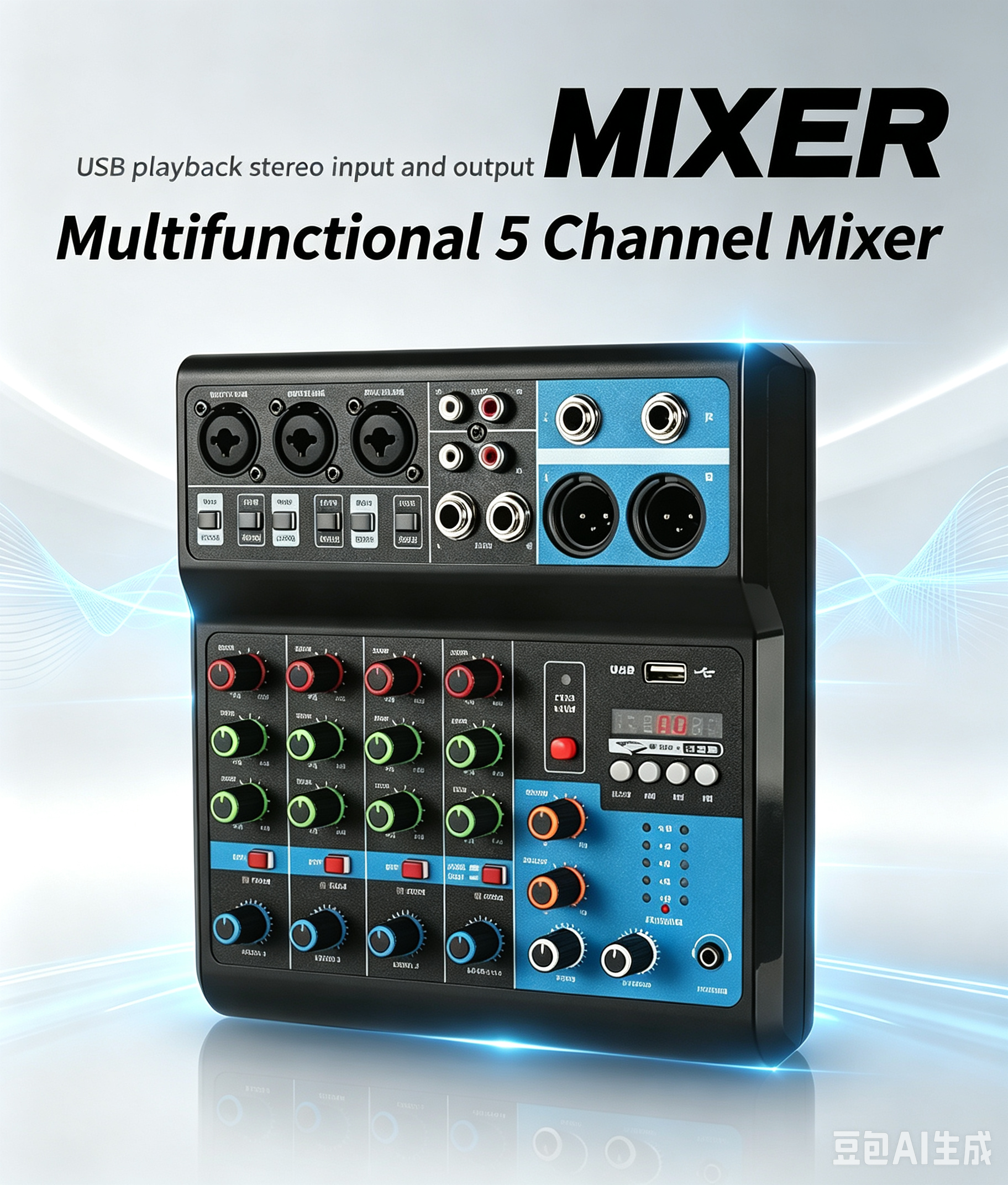 Sound Card Usb - FUHAM F-5A 5-Channel Bluetooth Audio Mixer
