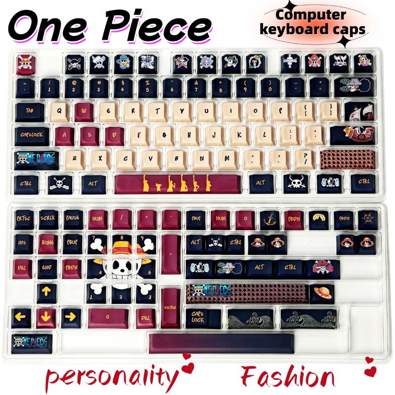 Custom Keycaps - One Piece keycaps cute, fashionable, personalized,