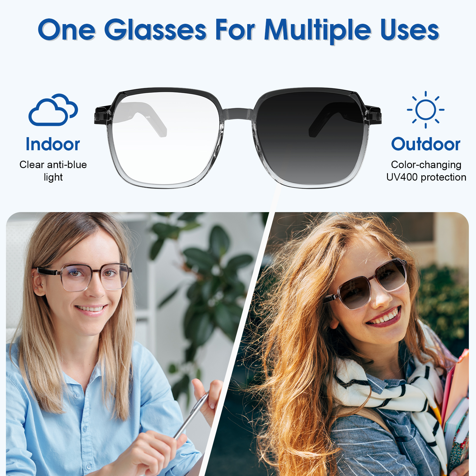 Gaming Glasses Blue Light - M10 ProC New Intelligent Bluetooth AI