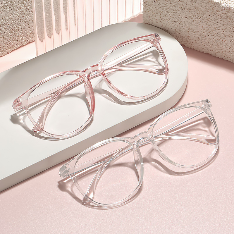 Gaming Glasses Blue Light - Transparent Large Frame Computer Glasses Women