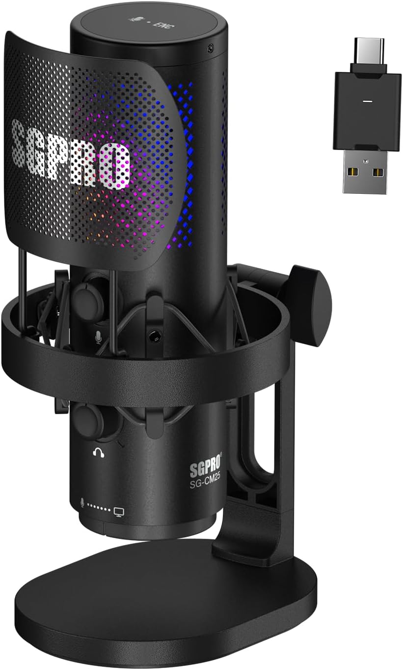 Pc Gaming Usa - Wireless USB Microphone for Streaming, Podcast,
