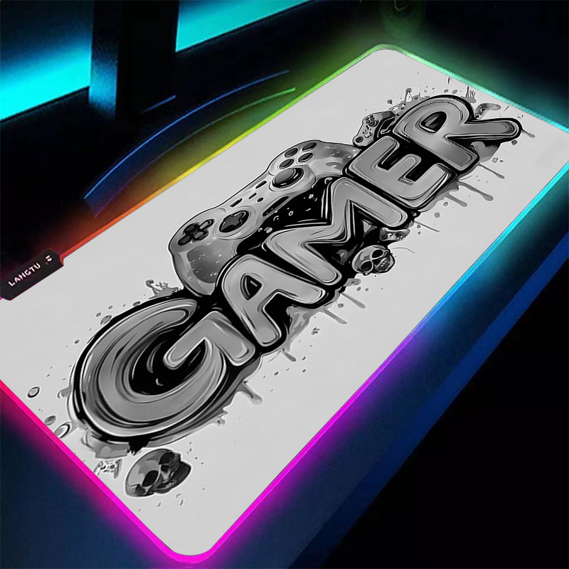 Rubber RGB Mouse Pad Backlight - Pc Gaming Games review and price