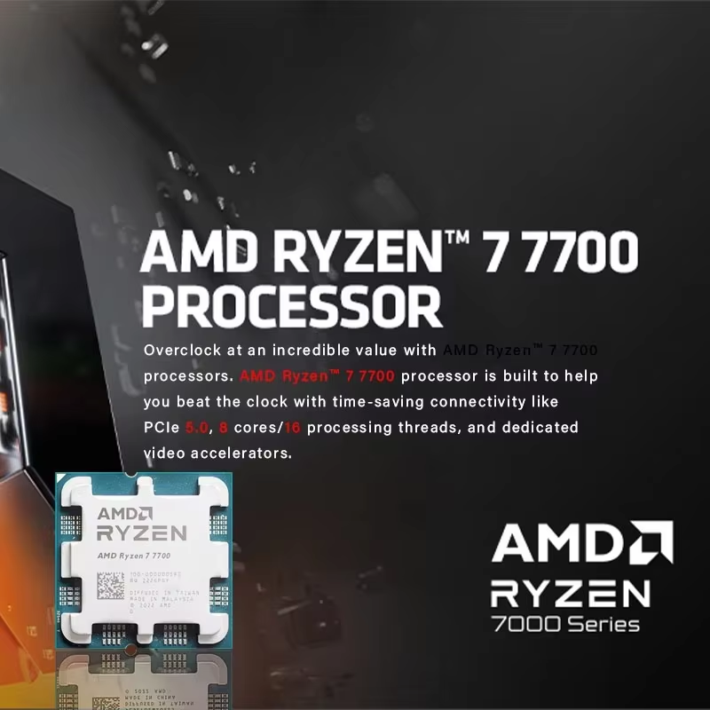 AMD Ryzen 7 7700 R7 7700 8 Cor - Pc Gaming Games review and price