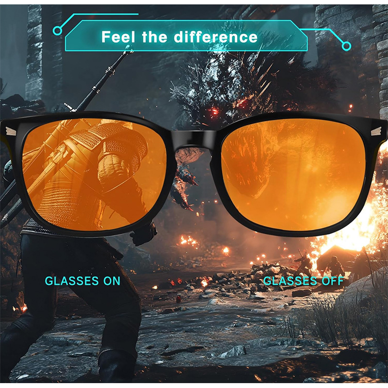 OKH Retro Oval Glasses Orange  - Gaming Glasses Blue Light review and price