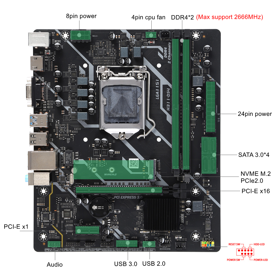 KLLISRE H310 Motherboard H311- - Pc Gaming I7 review and price