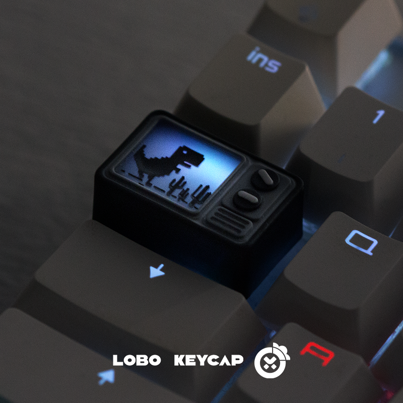Fashion Dinosaur TV Keycaps Li - Custom Keycaps review and price