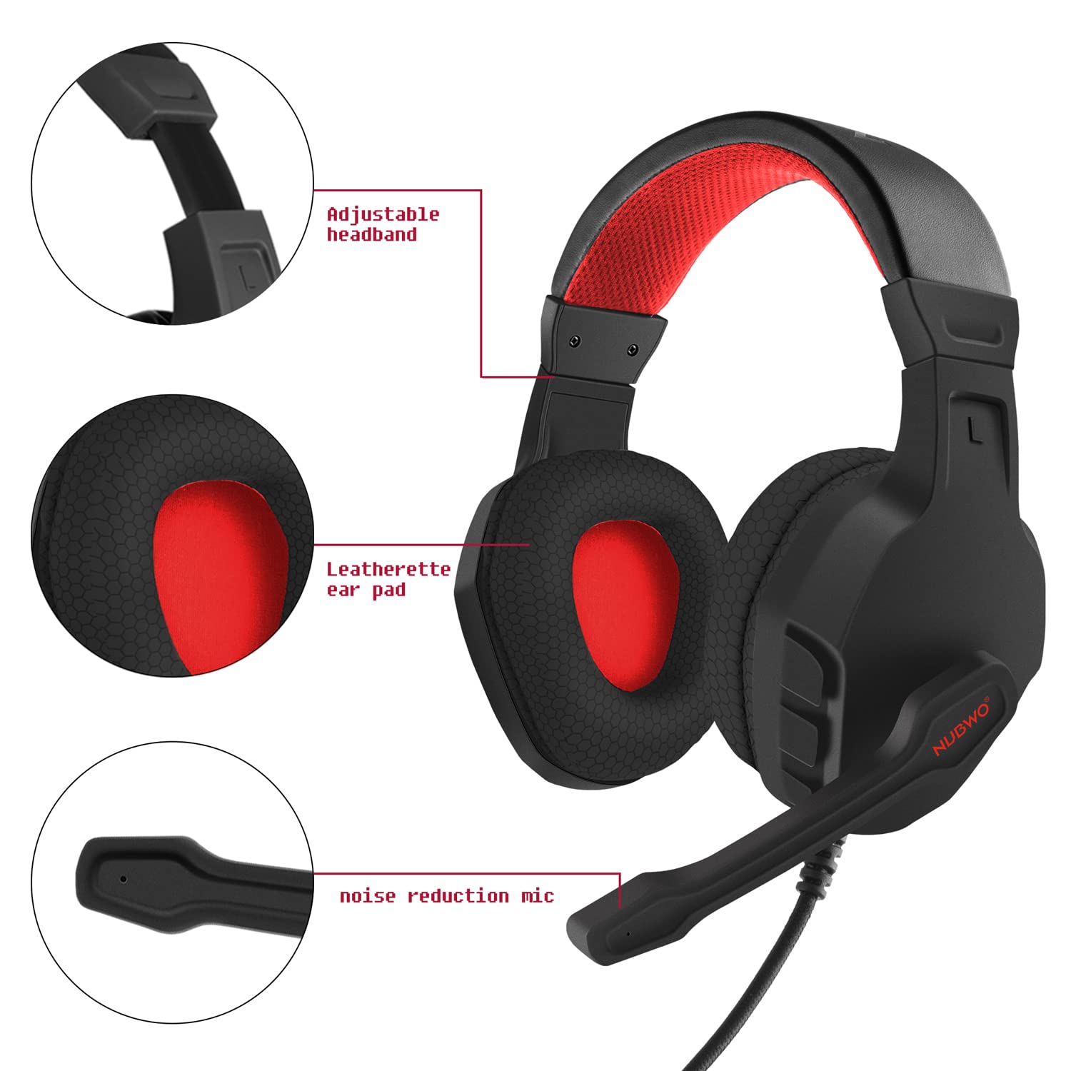 NUBWO U3 Headphones Gaming Hea - Pc Gaming Xbox Controller review and price