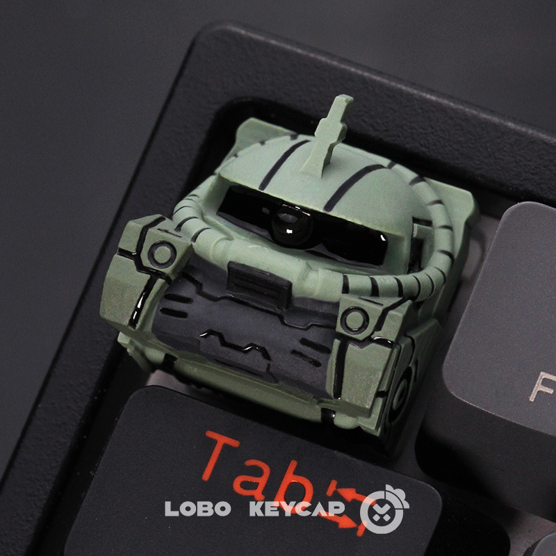 Gundam Zaku Resin Art Keycaps  - Custom Keycaps review and price