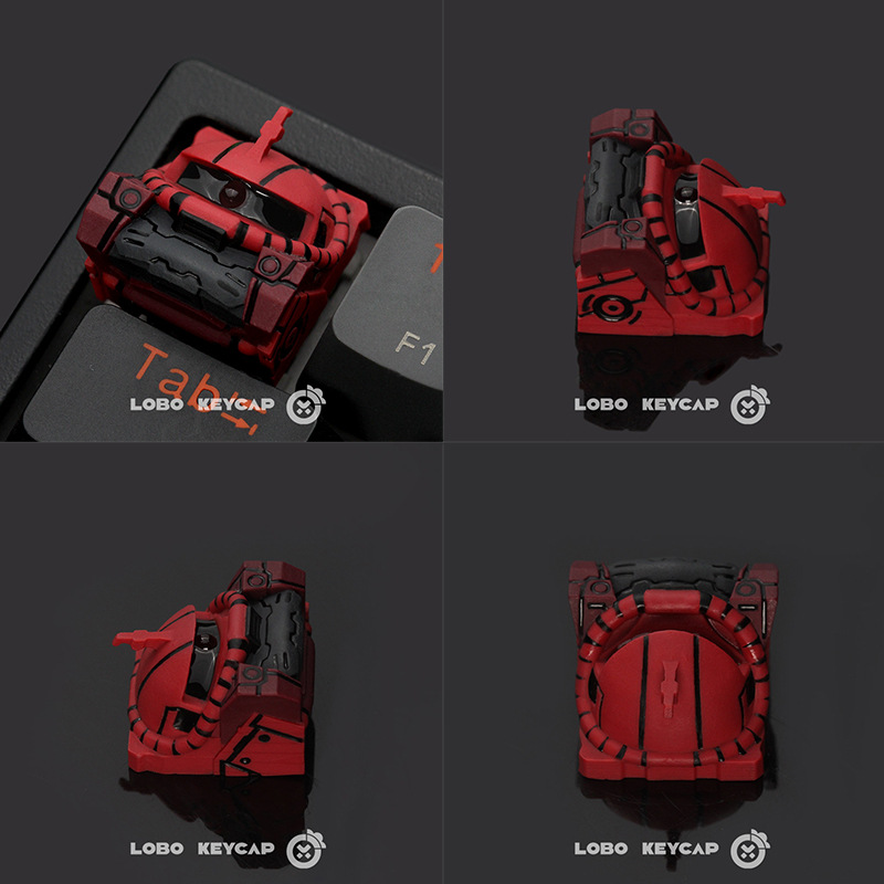 Gundam Zaku Resin Art Keycaps  - Custom Keycaps review and price
